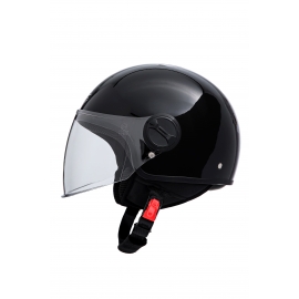 CASCO JET VISIERA LUNGA NSE106L (NERO LUCIDO)